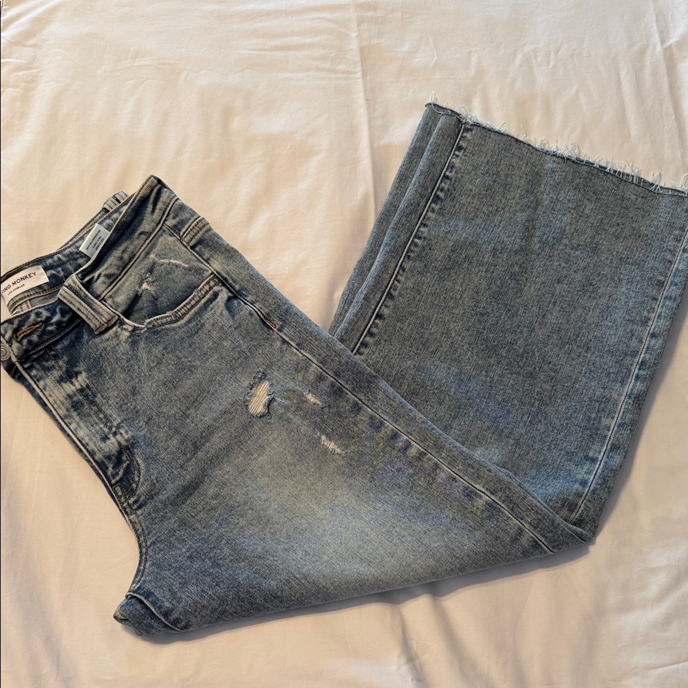 Flying Monkey Distressed Blue Jeans
